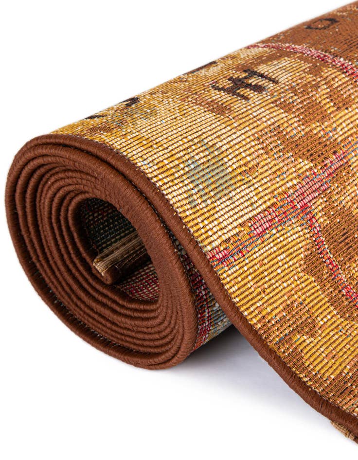 Detail image of  6' x 6'  Washable Modern Indoor / Outdoor Square Rug