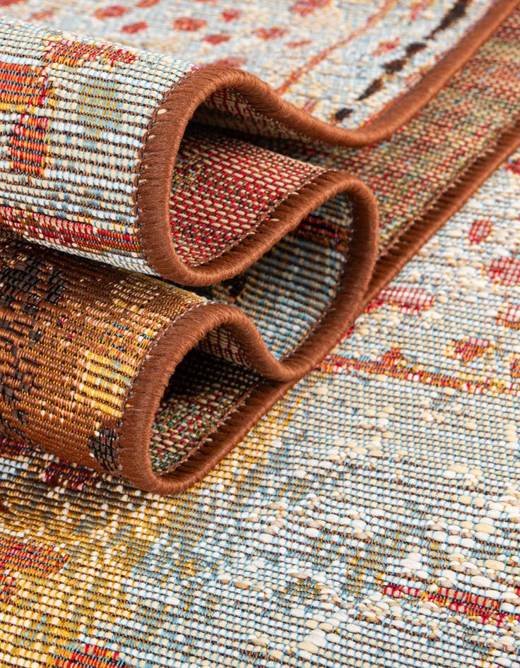 Detail image of  6' x 6'  Washable Modern Indoor / Outdoor Square Rug