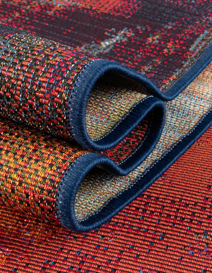 Detail image of  6' x 6'  Washable Modern Indoor / Outdoor Square Rug