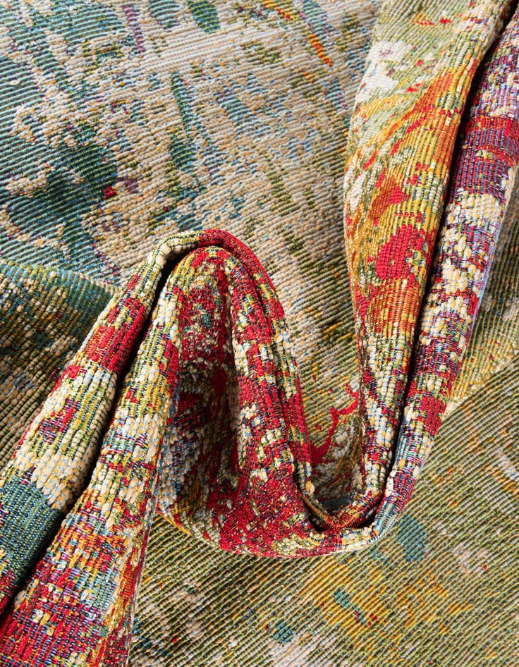 Detail image of  5' x 5'  Washable Modern Indoor / Outdoor Square Rug