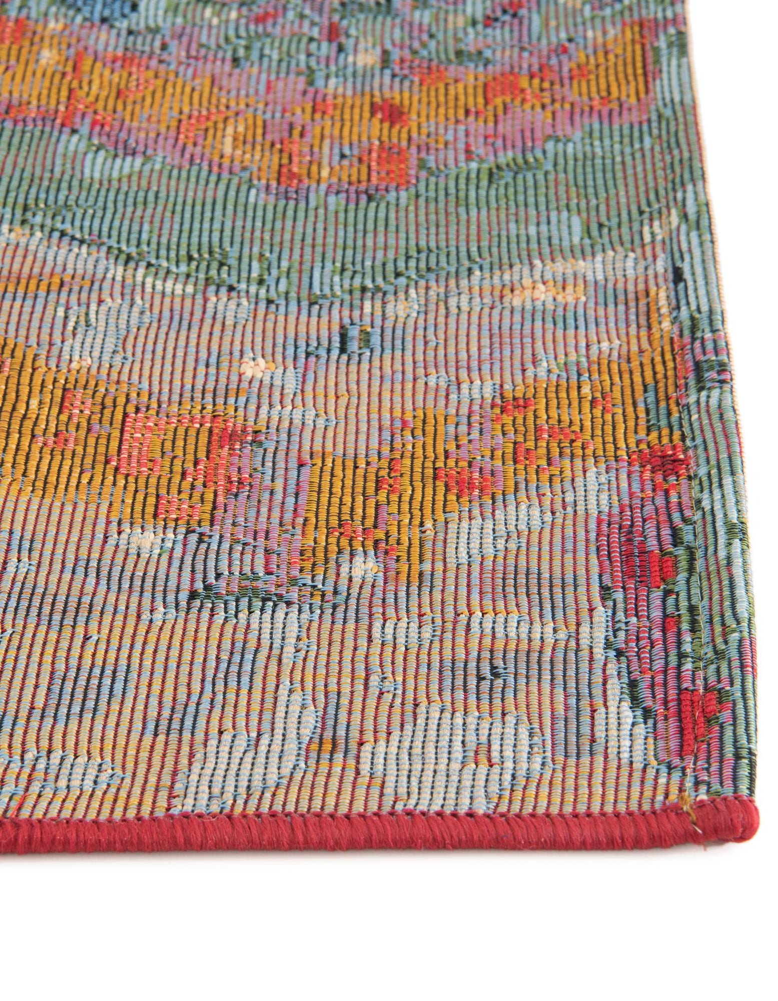 Multicolor 6' x 6' Modern Indoor / Outdoor Square Rug | Rugs.com