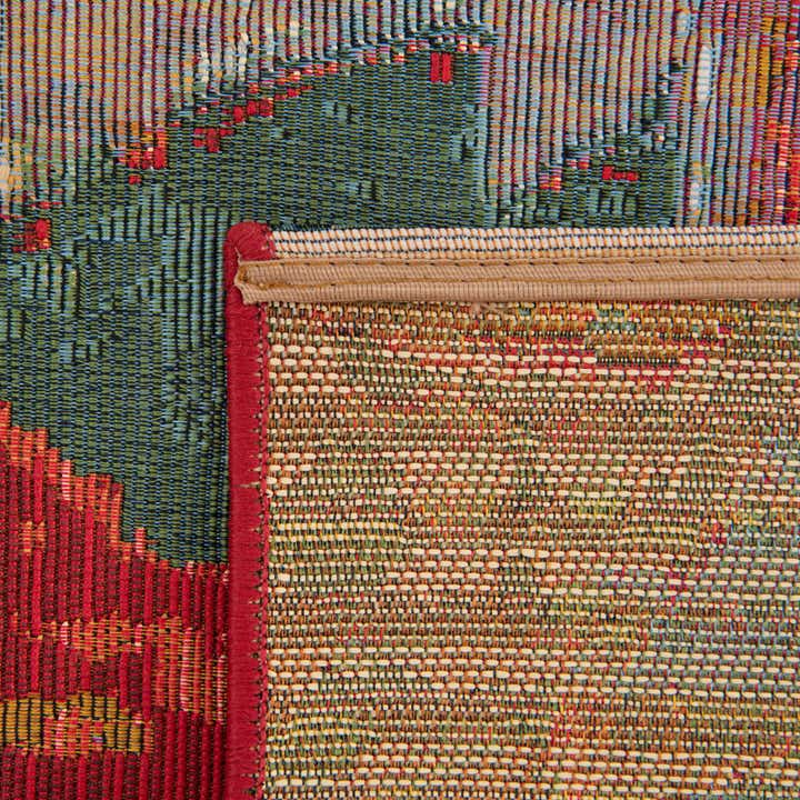 Multicolor 6' x 6' Modern Indoor / Outdoor Square Rug | Rugs.com