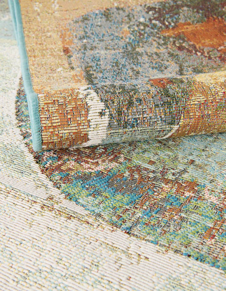 Detail image of  10' x 10'  Washable Modern Indoor / Outdoor Square Rug