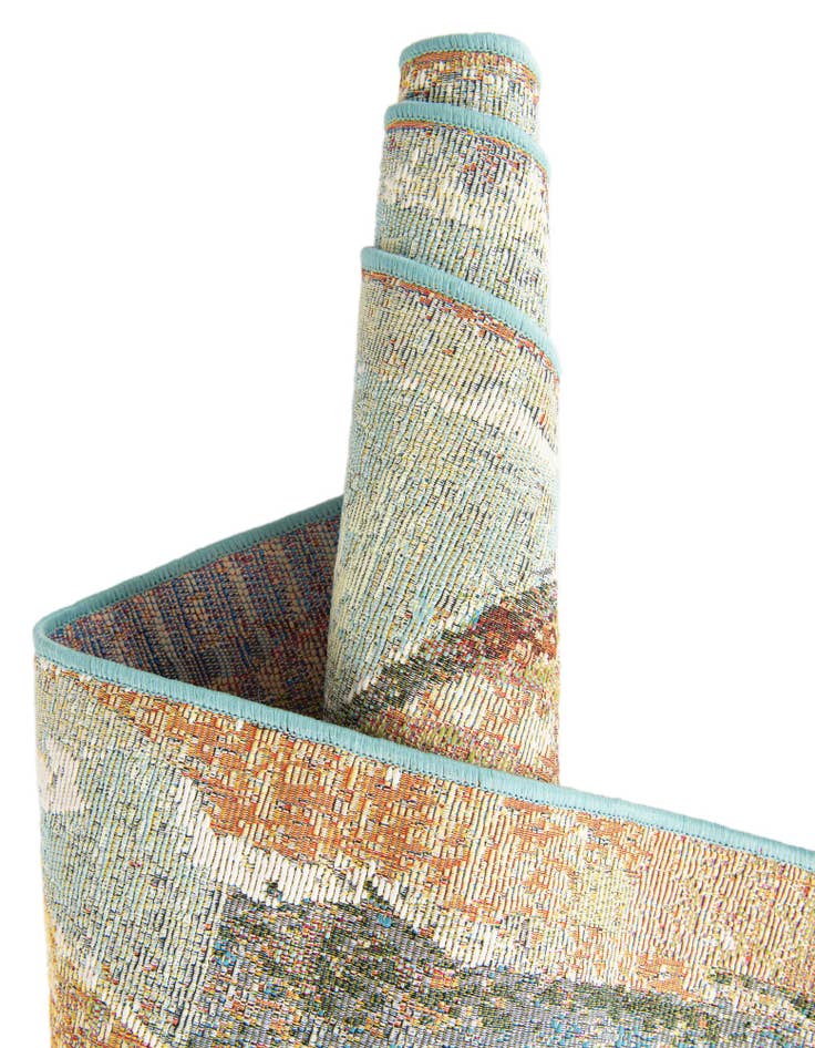 Detail image of  10' x 10'  Washable Modern Indoor / Outdoor Square Rug