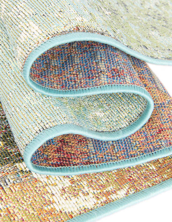 Detail image of  10' x 10'  Washable Modern Indoor / Outdoor Square Rug