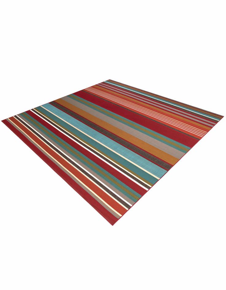 Detail image of  10' x 10'  Washable Modern Indoor / Outdoor Square Rug