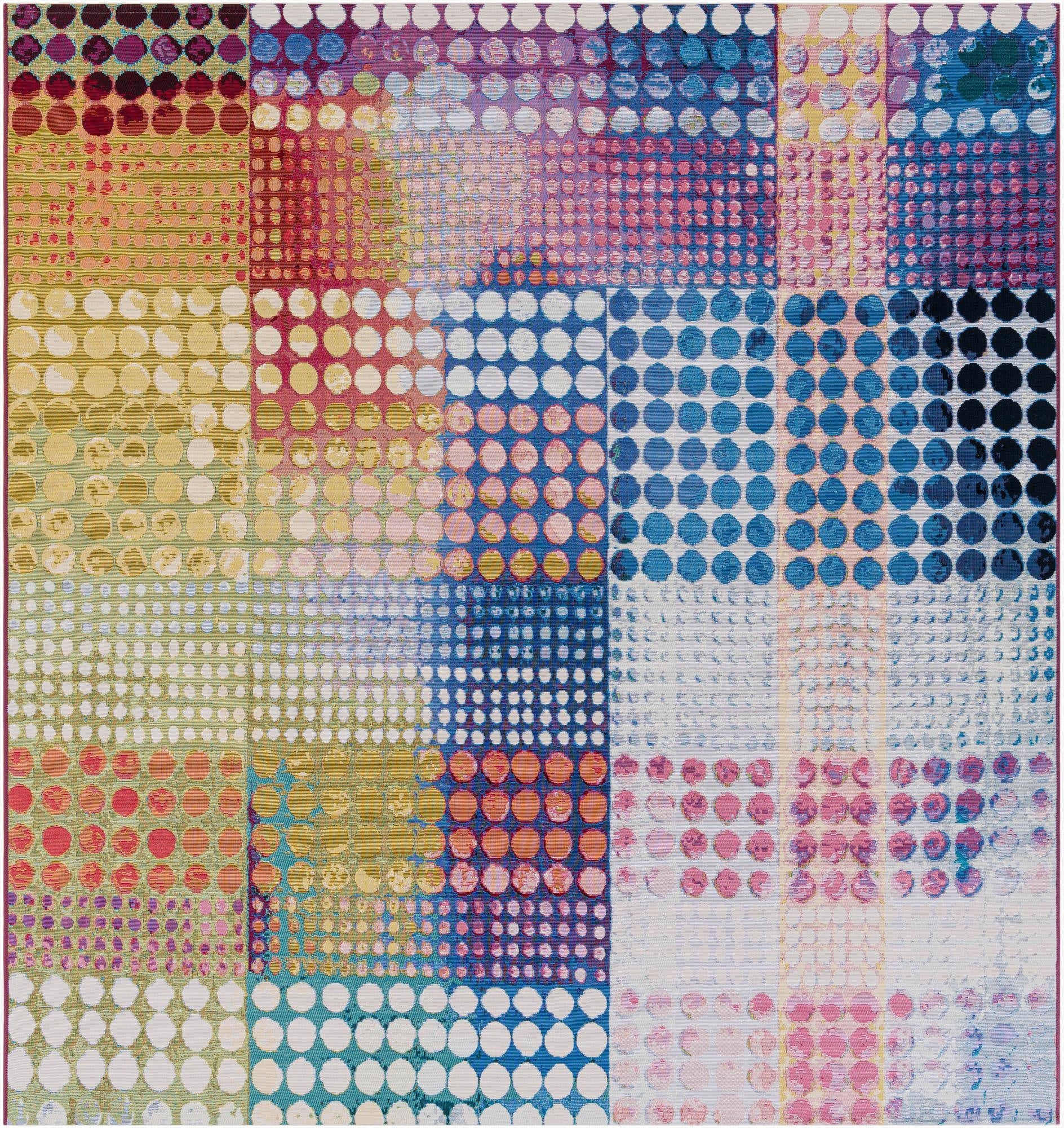  8' x 8'  Washable Modern Indoor / Outdoor Square Rug