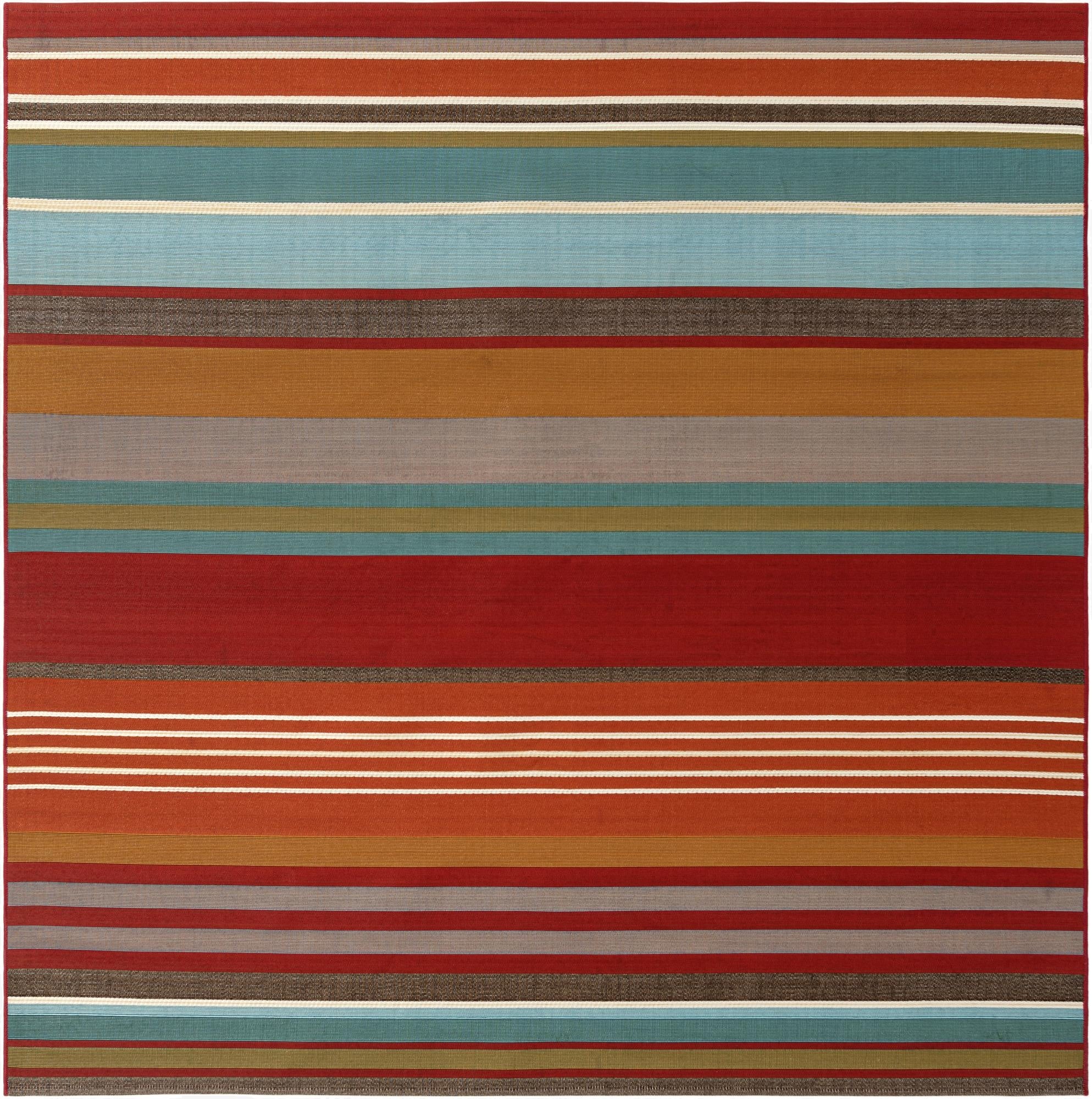  7' 10 x 7' 10  Washable Modern Indoor / Outdoor Square Rug