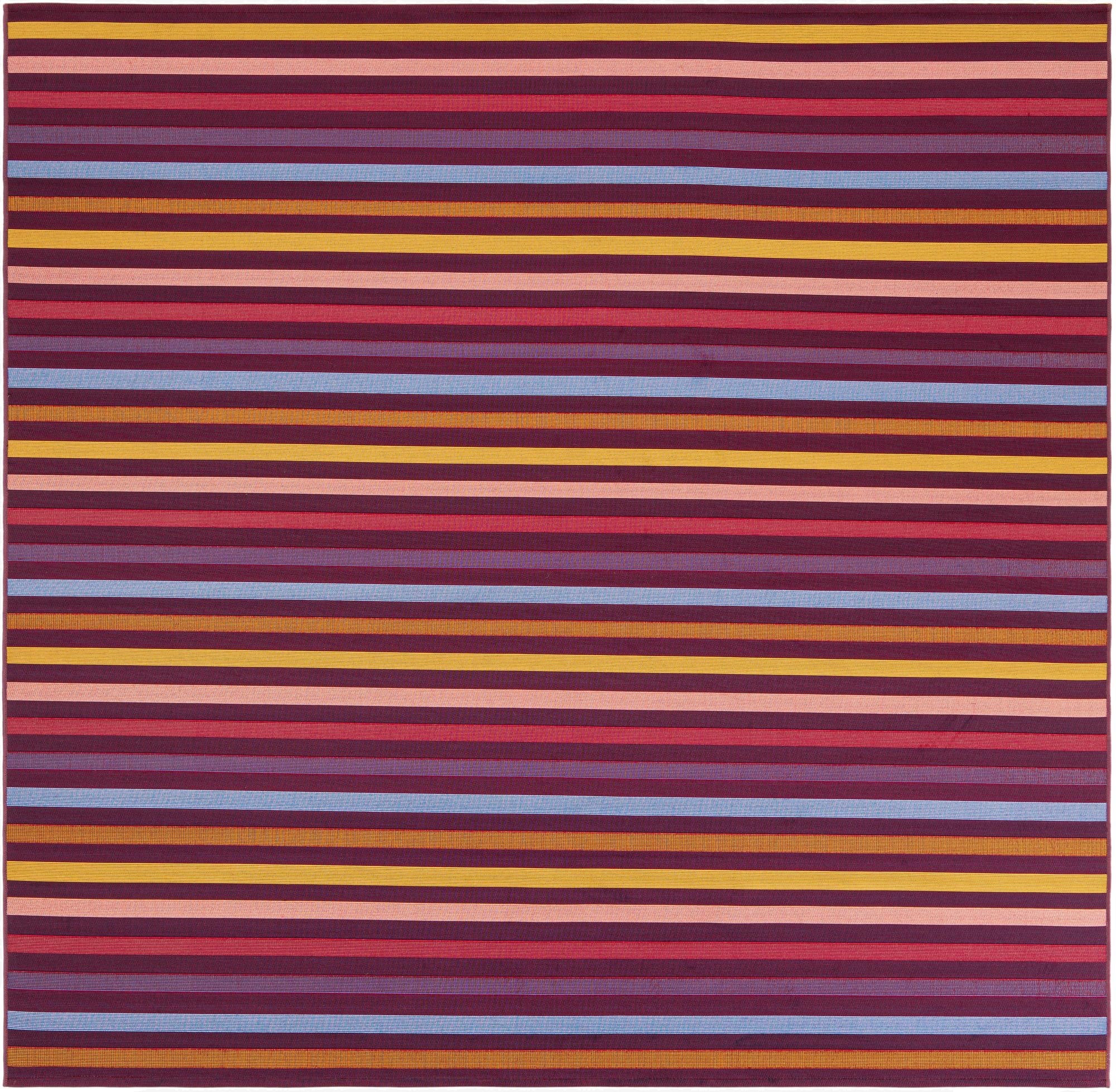  7' 10 x 7' 10  Washable Ribbon Indoor / Outdoor Square Rug