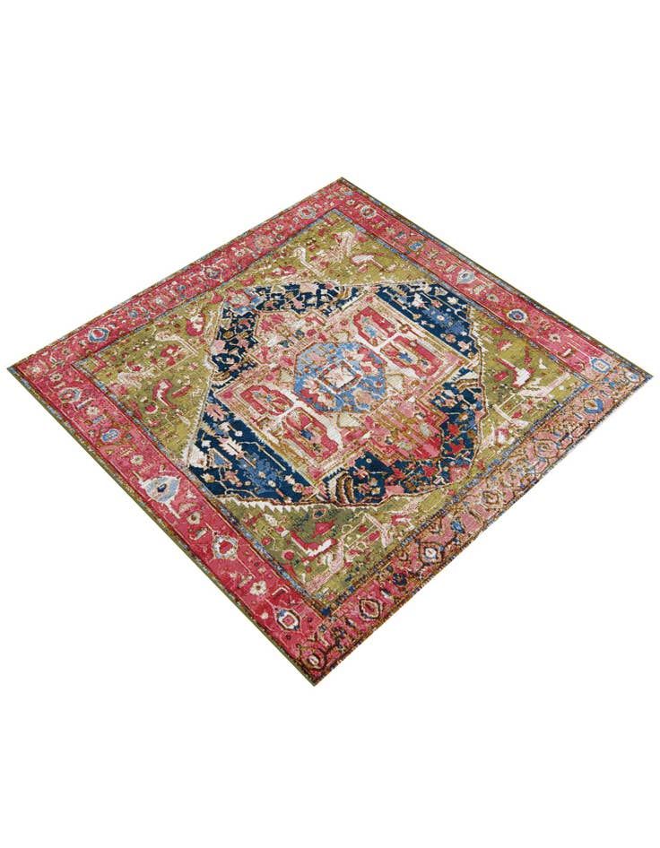 6' x 6' Traditional Indoor / Outdoor Square Rug