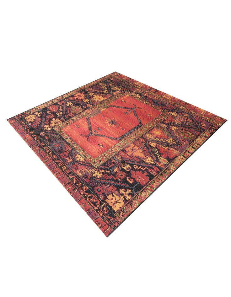 6' x 6'  Washable Tribal Indoor / Outdoor Square Rug