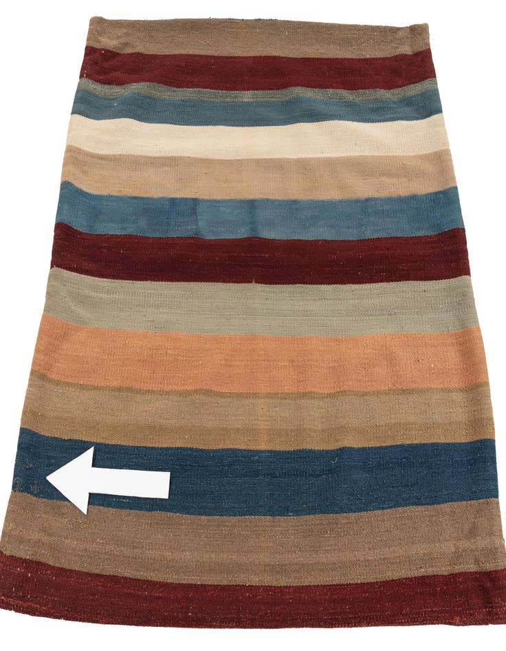 Detail image of  3' 3 x 3' 3  Hand Woven Pillow Wool Square Rug