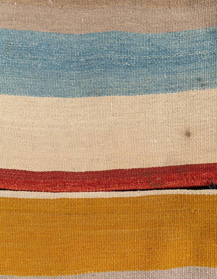 Detail image of  3' 2 x 3' 3  Hand Woven Pillow Wool Square Rug