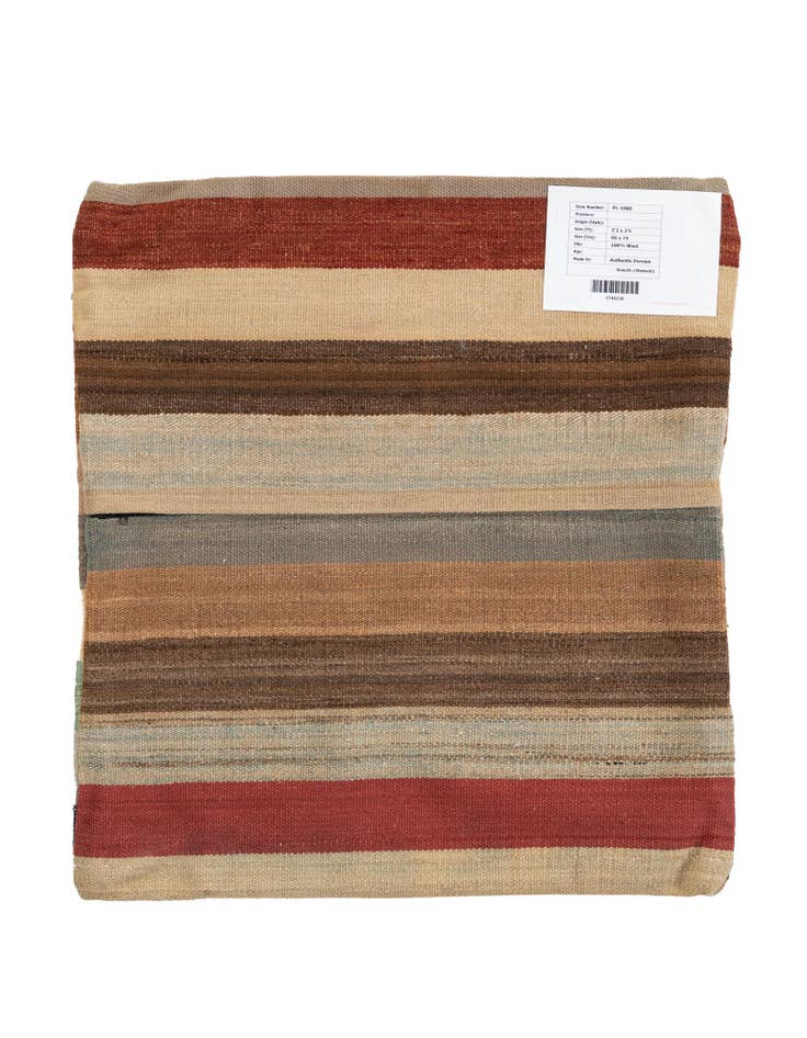 Detail image of  2' 2 x 2' 5  Hand Woven Pillow Wool Square Rug