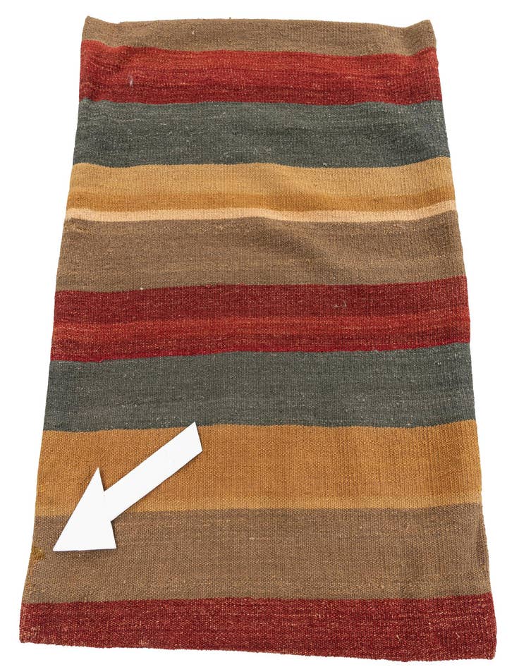 Detail image of  2' 5 x 2' 5  Hand Woven Pillow Wool Square Rug