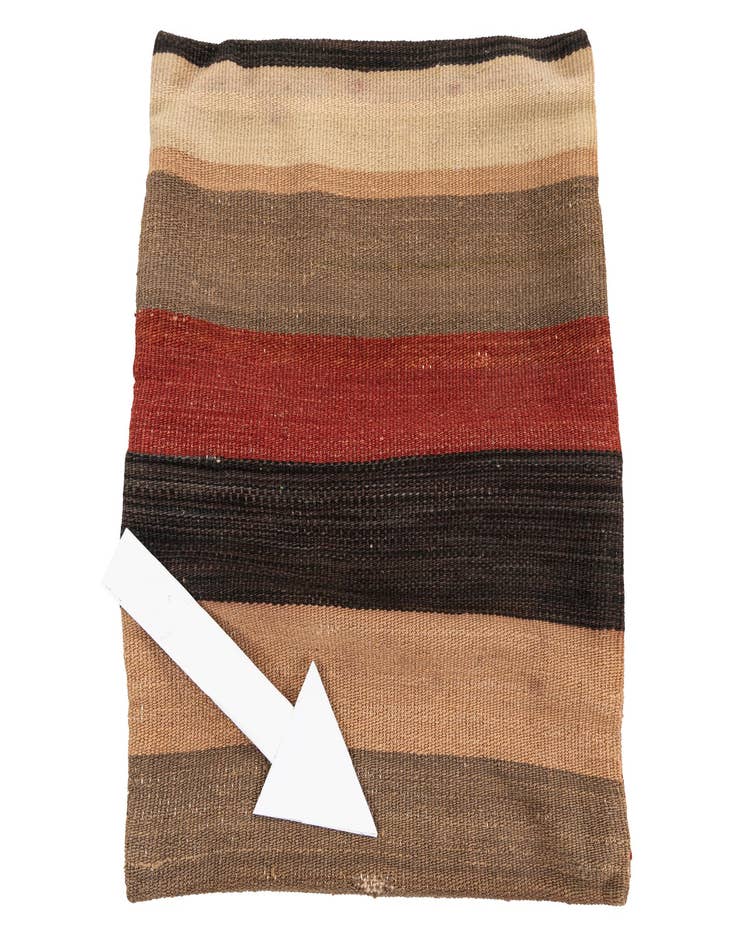 Detail image of  1' 4 x 1' 6  Hand Woven Pillow Wool Square Rug