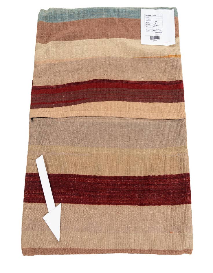 Detail image of  2' 5 x 2' 6  Hand Woven Pillow Wool Square Rug