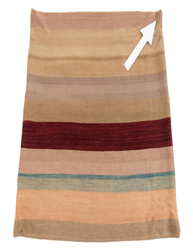 Detail image of  2' 5 x 2' 6  Hand Woven Pillow Wool Square Rug