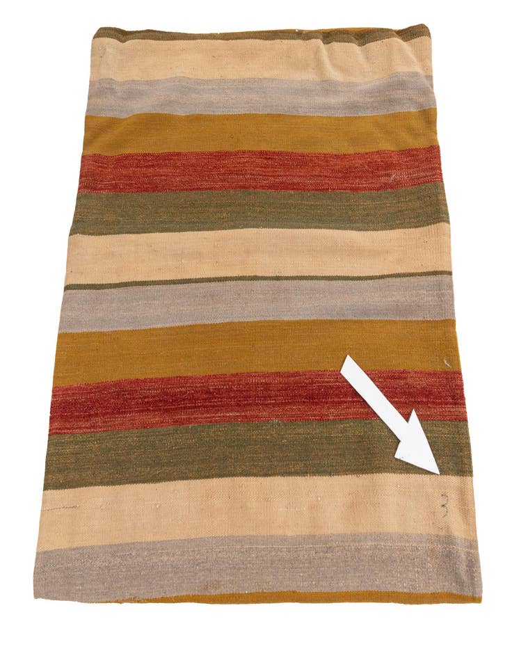 Detail image of  3' x 3' 1  Hand Woven Pillow Wool Square Rug