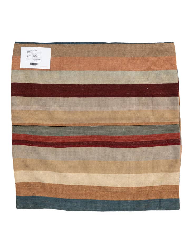 Detail image of  3' 3 x 3' 3  Hand Woven Pillow Wool Square Rug