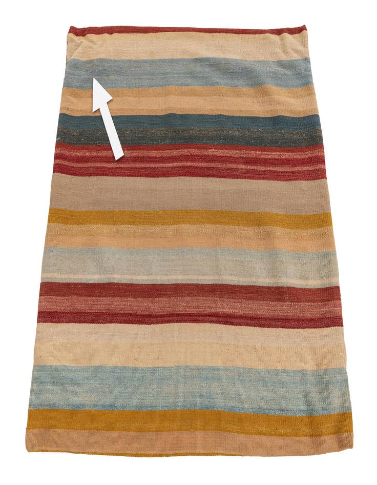 Detail image of  3' 3 x 3' 3  Hand Woven Pillow Wool Square Rug