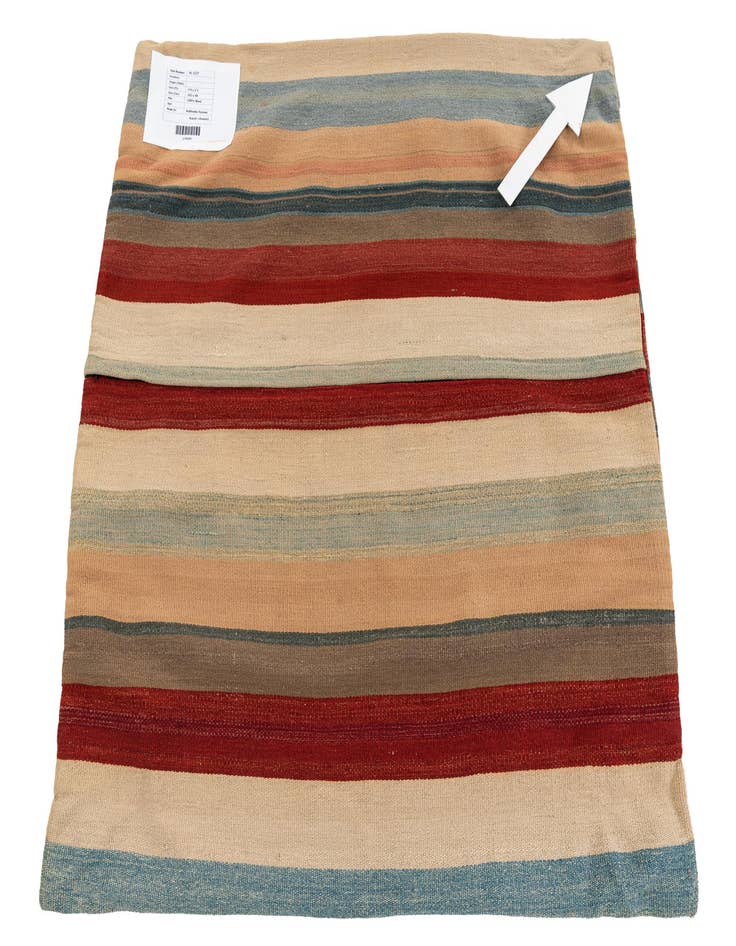 Detail image of 3' 3 x 3' 4 Hand Woven Pillow Wool Square Rug