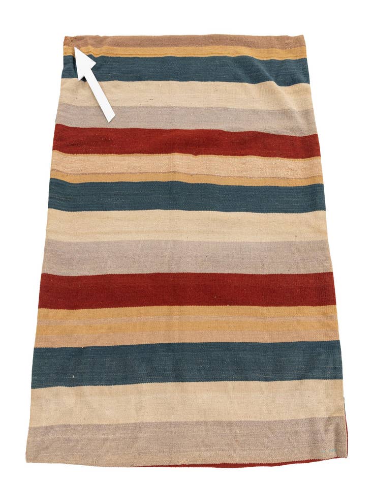 Detail image of  3' 3 x 3' 4  Hand Woven Pillow Wool Square Rug