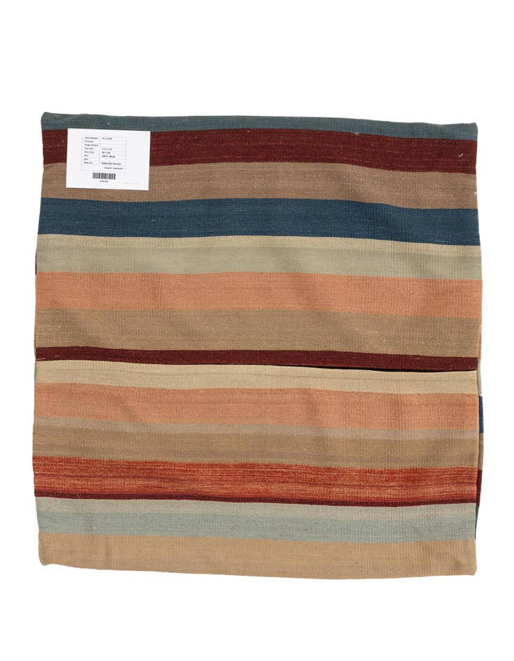 Detail image of  3' 3 x 3' 3  Hand Woven Pillow Wool Square Rug