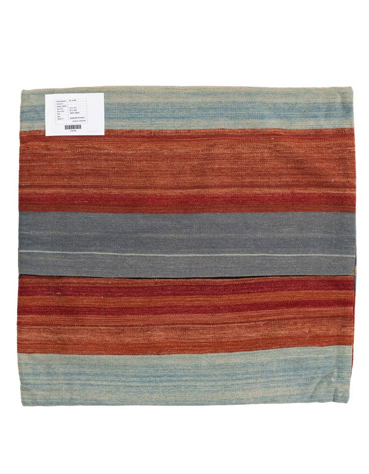 Detail image of  3' 2 x 3' 4  Hand Woven Pillow Wool Square Rug