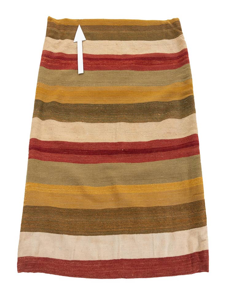 Detail image of  3' 2 x 3' 3  Hand Woven Pillow Wool Square Rug