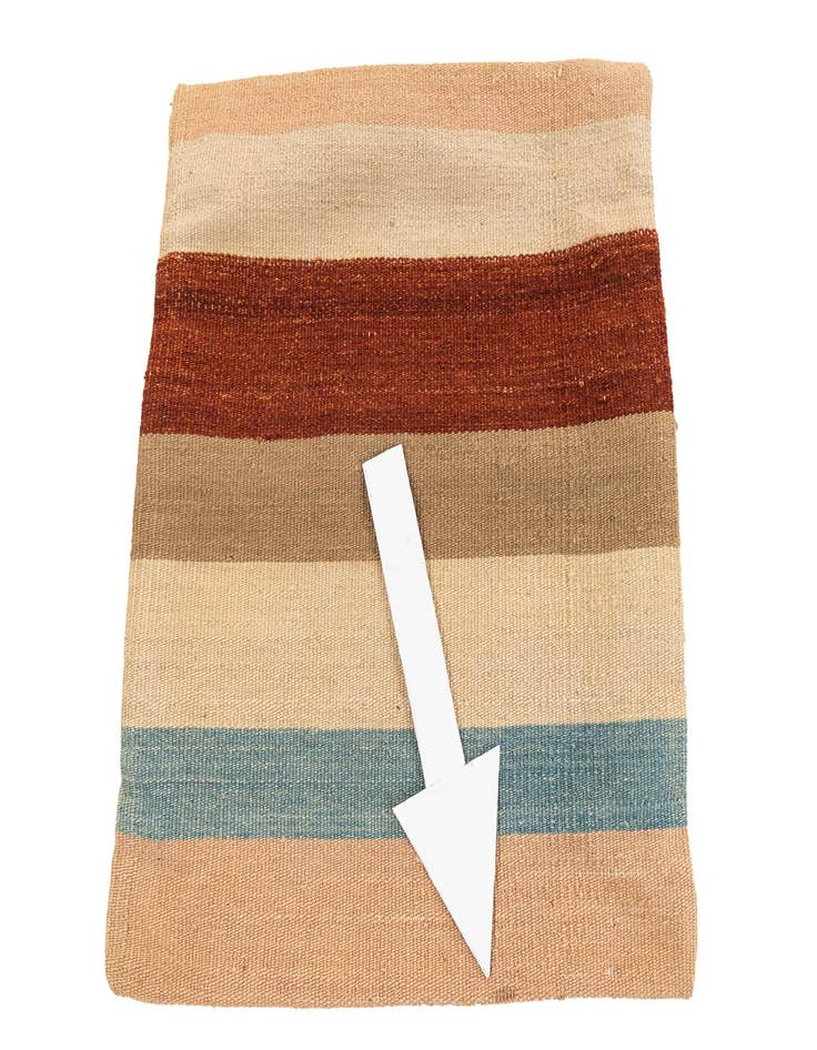 Detail image of  1' 4 x 1' 6  Hand Woven Pillow Wool Square Rug