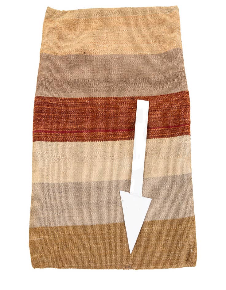 Detail image of  1' 6 x 1' 6  Hand Woven Pillow Wool Square Rug