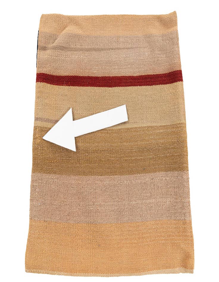 Detail image of  1' 6 x 1' 6  Hand Woven Pillow Wool Square Rug