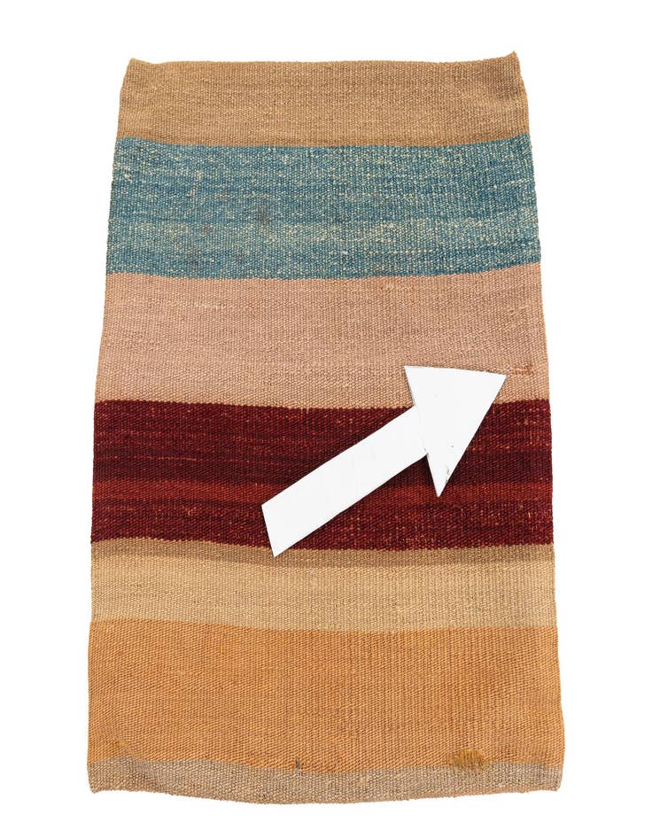 Detail image of  1' 5 x 1' 6  Hand Woven Pillow Wool Square Rug