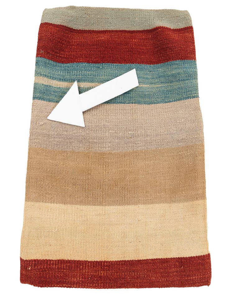 Detail image of  1' 6 x 1' 6  Hand Woven Pillow Wool Square Rug