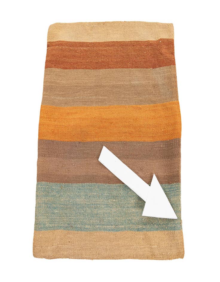 Detail image of  1' 6 x 1' 6  Hand Woven Pillow Wool Square Rug