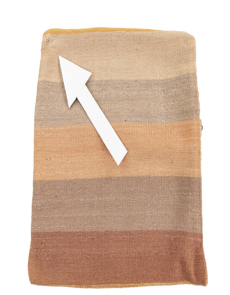 Detail image of  1' 5 x 1' 5  Hand Woven Pillow Wool Square Rug