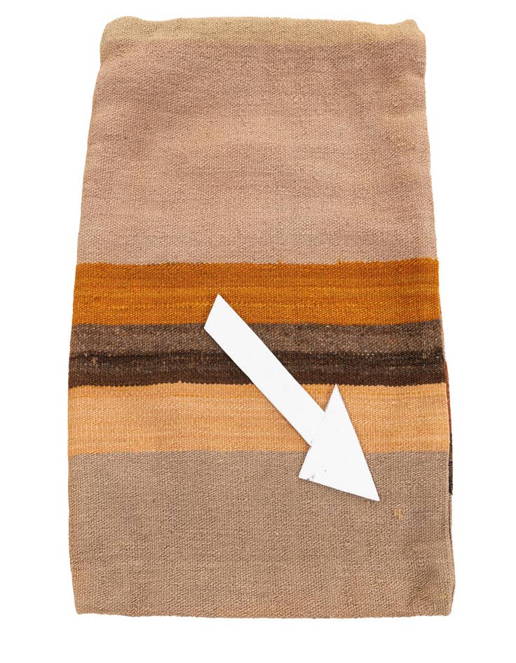 Detail image of  1' 7 x 1' 7  Hand Woven Pillow Wool Square Rug