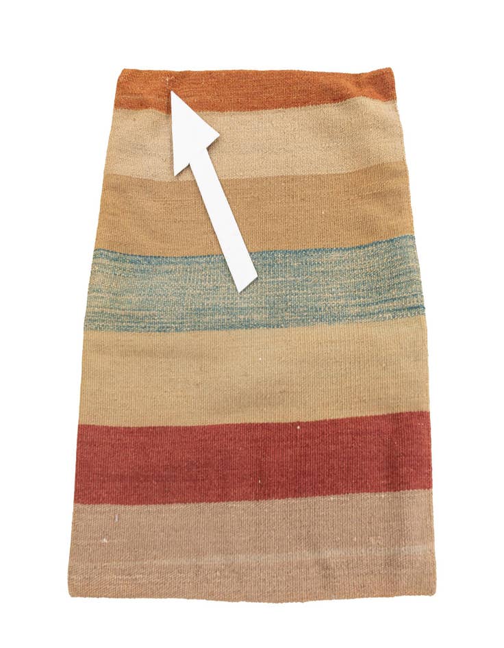 Detail image of  1' 8 x 1' 8  Hand Woven Pillow Wool Square Rug