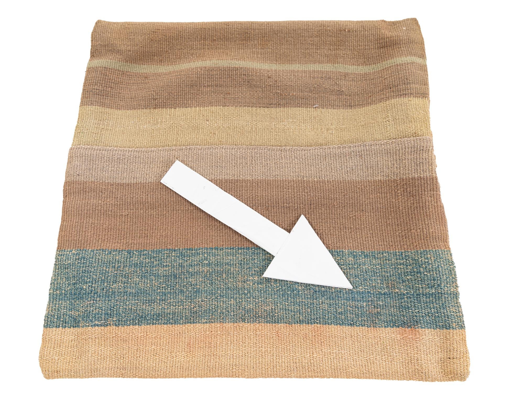  1' 6 x 1' 7  Hand Woven Pillow Wool Square Rug