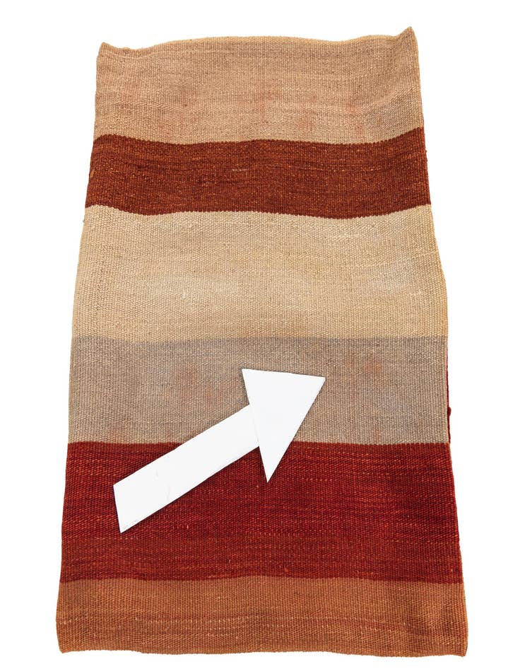 Detail image of  1' 5 x 1' 6  Hand Woven Pillow Wool Square Rug