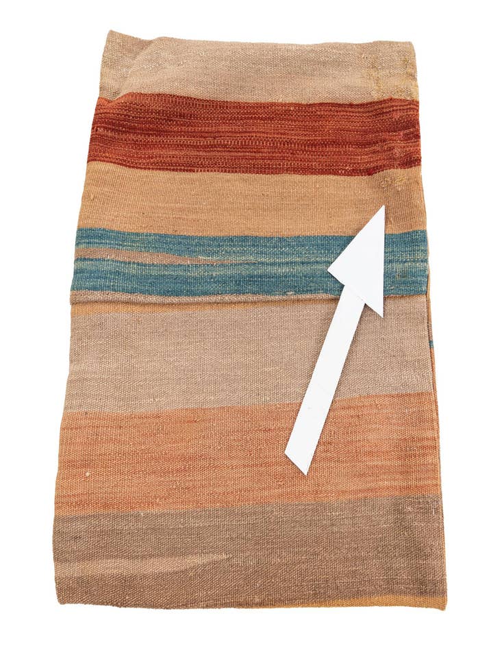 Detail image of  1' 6 x 1' 8  Hand Woven Pillow Wool Square Rug