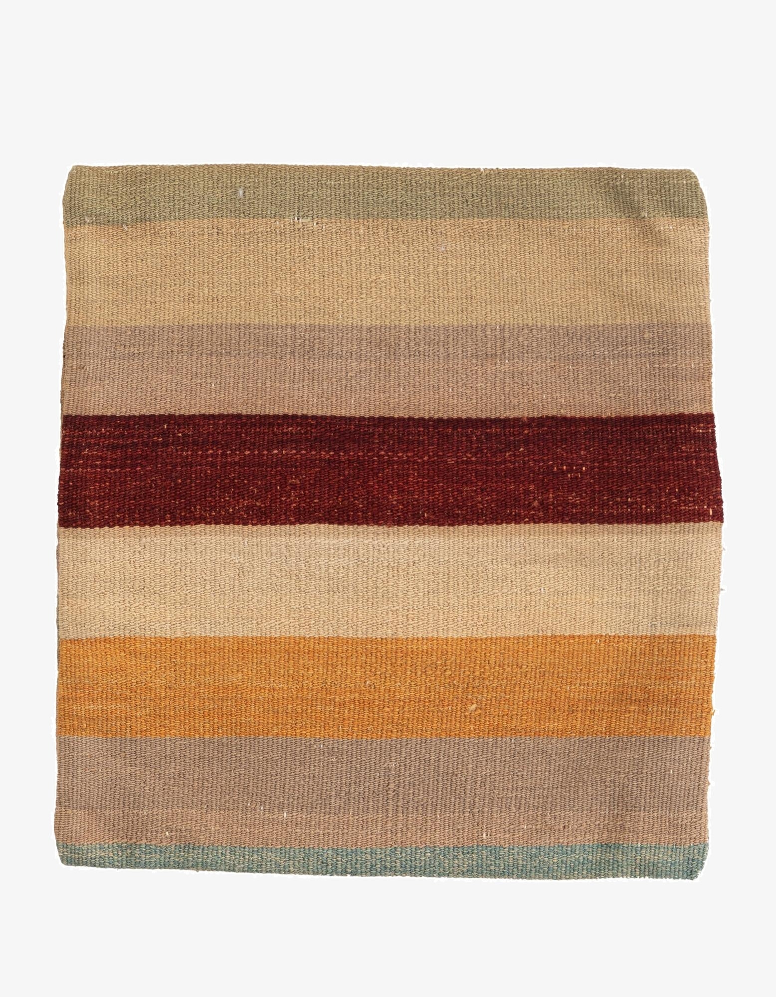  1' 5 x 1' 6  Hand Woven Pillow Wool Square Rug