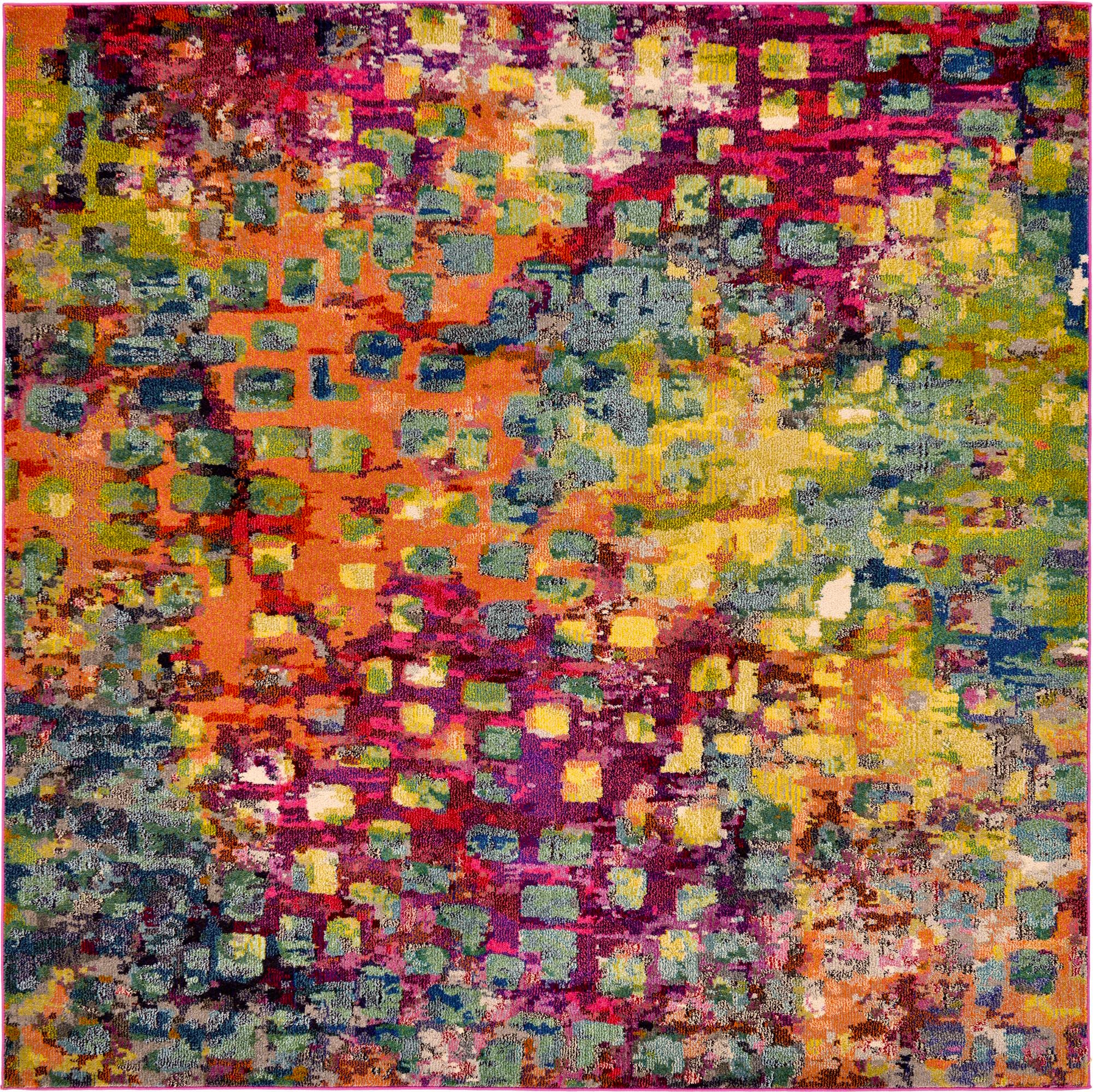 Multicolor 8' x 8' Sevilla Square Rug | Rugs.com