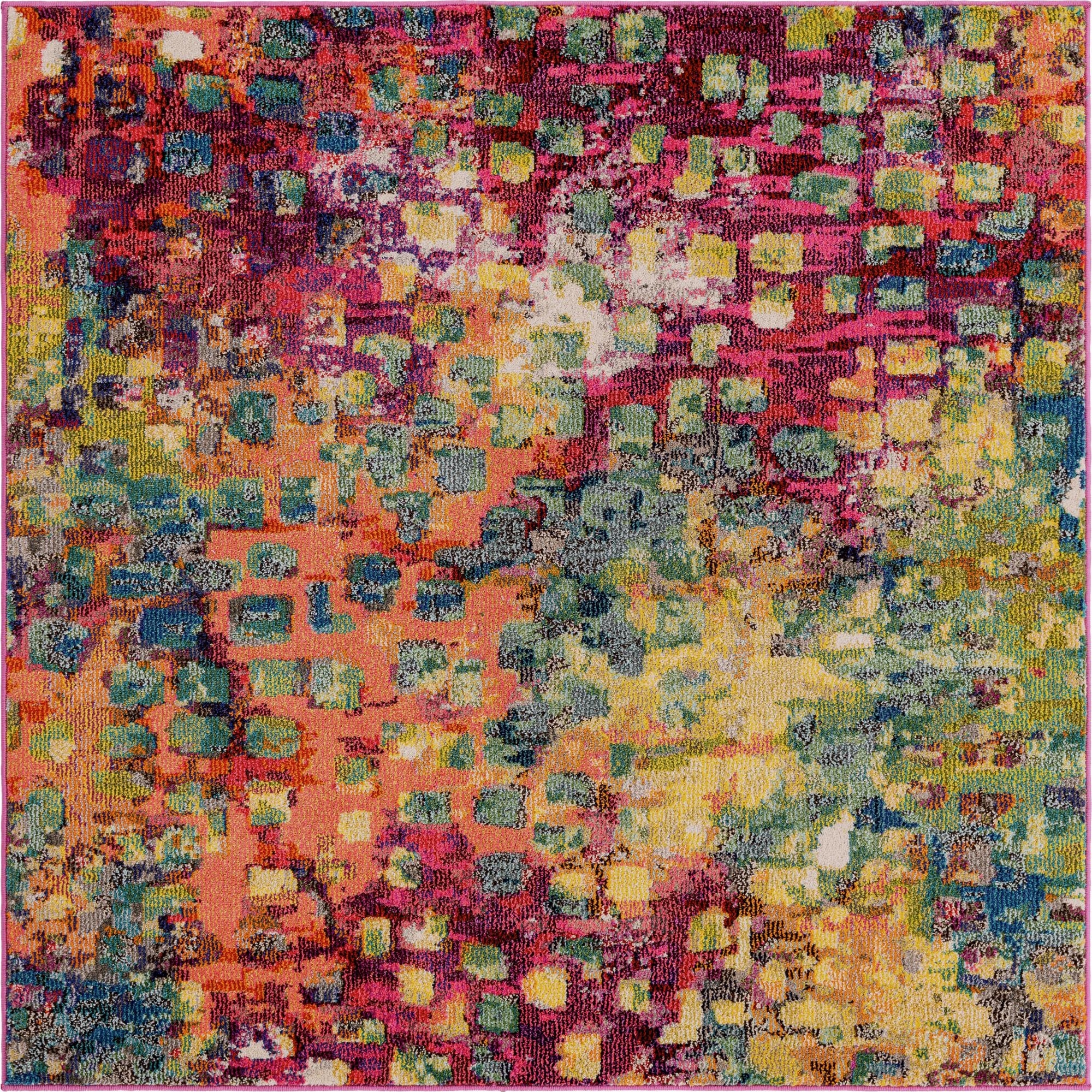  5' x 5'  Washable Sevilla Square Rug