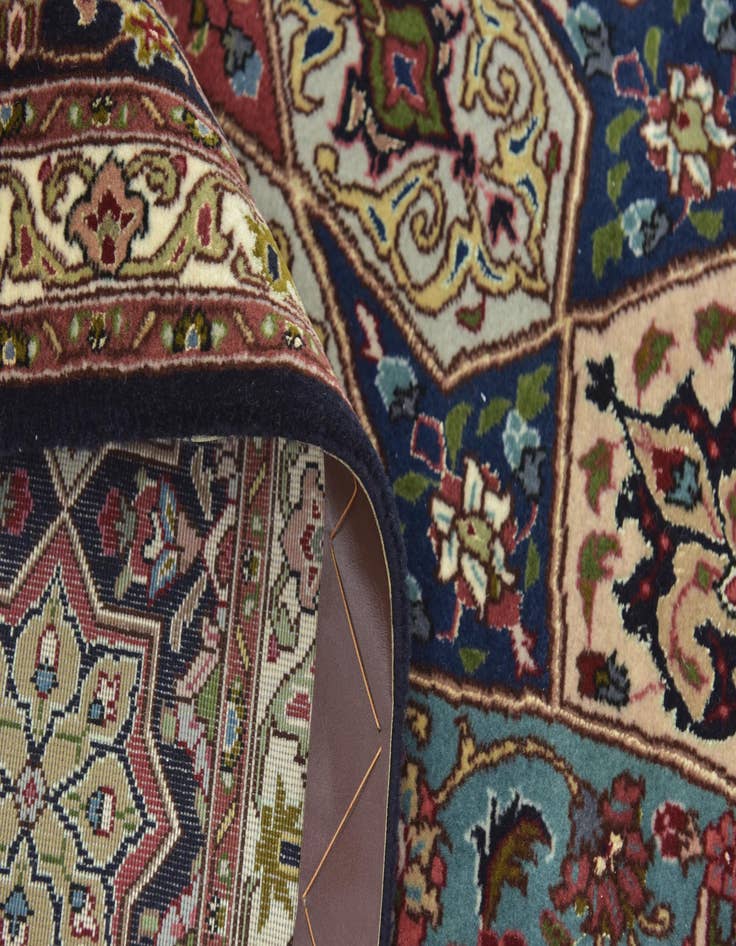 Detail image of  6' 8 x 8' 5  Hand Knotted Tabriz Persian Square Rug