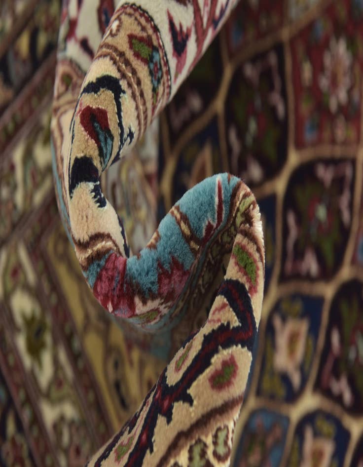 Detail image of  6' 8 x 8' 5  Hand Knotted Tabriz Persian Square Rug