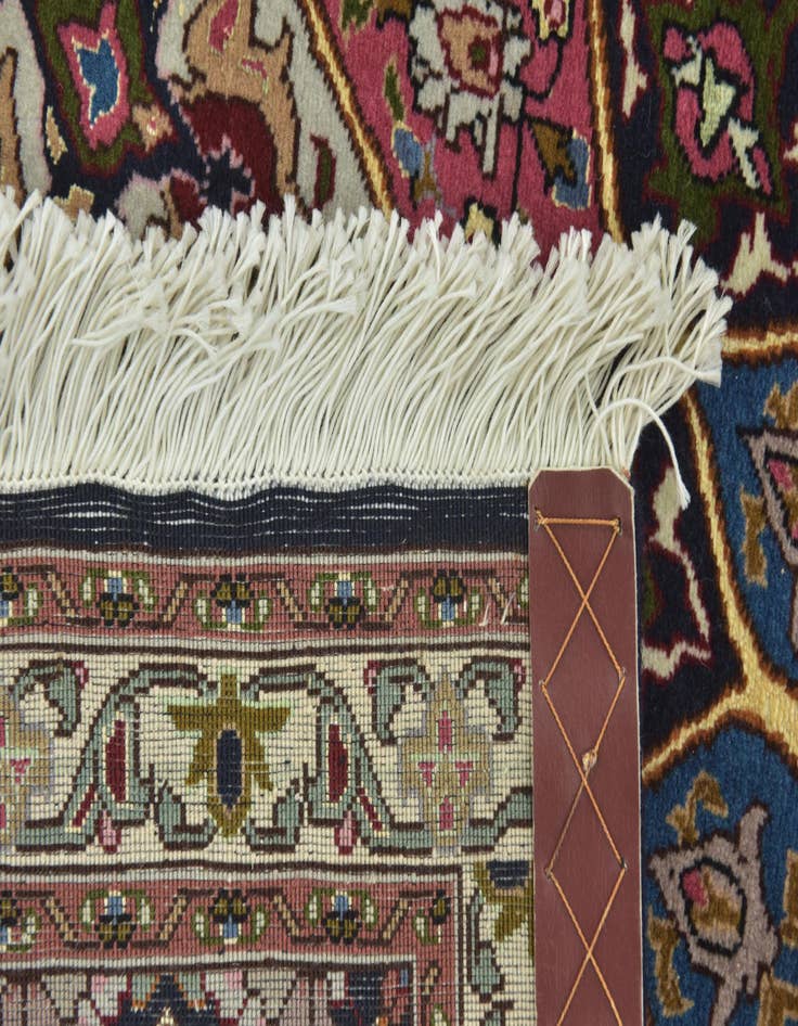 Detail image of  6' 8 x 8' 3  Hand Knotted Tabriz Persian Square Rug