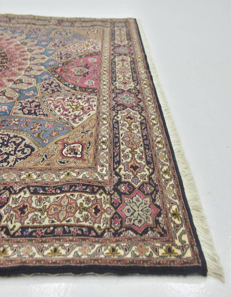 Detail image of  6' 8 x 8' 3  Hand Knotted Tabriz Persian Square Rug