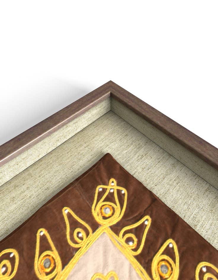 Detail image of  1' 5 x 1' 5 Textile Wall Art Square Rug